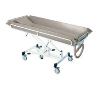 Loops Premium Easy Steer Shower Trolley For Large Adults - Fixed Height With Drop Sides