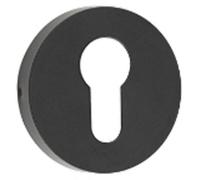 Loops Premium Euro Profile Escutcheon In Matt Black - 52mm, 304G, Fire Rated - Key Hole Cover