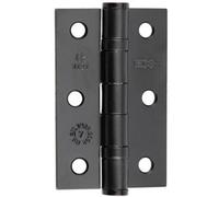 Loops Premium Grade 7 Steel Ball Bearing Hinge - 76X50mm In Elegant Matt Black Finish - Door Hinges