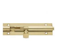 Loops Premium Heavy-Duty Brass Straight Barrel Bolts - 152X38mm Polished For Enhanced Security - Door Bolt