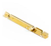 Loops Premium Heavy-Duty Polished Brass Straight Barrel Bolts 200X38mm - Door Bolt