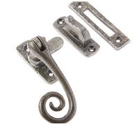 Loops Premium Pewter Curly Tail Casement Fasteners 90X55mm For Elegant Window Finishes - Window Handle