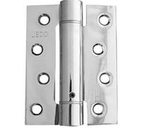 Loops Premium Polished Chrome Single Action Spring Hinge 102X76X2.7mm Pack Of 3 - Door Hinges