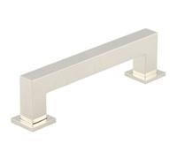 Loops Premium Polished Nickel Cabinet Handle - 128mm Modern Design - Kitchen Drawer Pull Handle