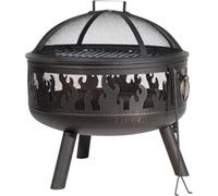 Loops Premium Round Fire Pit Wood Burner And Bbq Grill For Outdoor Gatherings