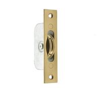 Loops Premium Sash Roller With Rectangular Plate - 118X26mm Polished Brass For Smooth Operation - Window Fastener