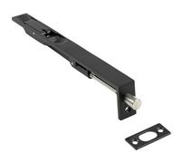 Loops Premium Stainless Steel Flush Bolts Jmb51 Black 203mm X 20mm For Secure Locking