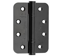 Loops Premium Stainless Steel Grade 13 Radiused Black Polymer Bearing Hinges 102X76X3mm - 30/60 Fire Door Hinge