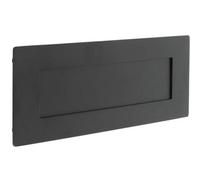Loops Premium Stainless Steel Letterplates 330X100mm In Elegant Matt Black Finish - External Front Door Letter Box Plate