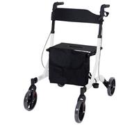 Loops Premium White Lightweight Aluminium 4-Wheeled Rollator For Easy Mobility