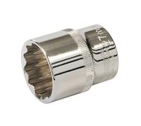 Loops PRO 27mm Socket Driver 12 Point ½" Ratchet Spanner Bit Steel Square Drive Tool in Metallics Loops Metallics