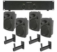 Loops Pro Bar Club Sound System 4X Loud Wall Speaker 2 Channel 1000W Music Player Kit