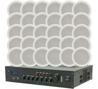 Loops PRO Bluetooth 100V Amplifier & 30x Ceiling Speaker Kit Background Music System