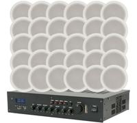 Loops Pro Bluetooth 100V Amplifier & 30X Ceiling Speaker Kit Background Music System