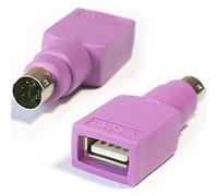 Loops PS/2 Male to USB Female Keyboard Mouse Adapter - For Cable Lead-PS2 6 Pin Mini DIN