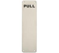 Loops Pull Engraved Door Finger Plate 300 x 75mm Satin Stainless Steel Push Plate in Metallics Loops Metallics