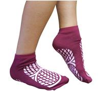 Loops Purple Double Sided Tread Non-Slip Socks For Uk Sizes 4-7 - Machine Washable Comfort