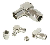 Loops QTY 2 - Right Angled Male Aerial Connector - TV RF Coaxial Plug OFFICIAL