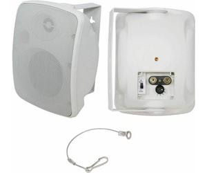 Loops Quality 4" 40W White Outdoor Garden Speaker - 100V & 8Ohm - Ip44 Wall / Background