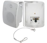 Loops Quality 5" 100W White Outdoor Garden Speaker -100V & 8Ohm- Ip44 Wall / Background