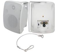 Loops QUALITY 5" 100W White Outdoor Garden Speaker*100V & 8ohm* IP44 Wall / Background Loops White