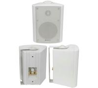 QUALITY 5.25" 90W White Background HiFi Speaker 100V & 8ohm Wall Mount Bookshelf