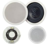Loops Quality 6.5" 100W Dual Tweeter Stereo Ceiling Speaker 8Ohm Compact Hi Fi Roof Pa