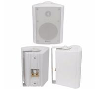 Loops QUALITY 6.5" 120W White Background HiFi Speaker 100V & 8ohm Wall Mount Bookshelf Loops White