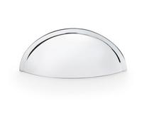 Loops Rear Fixing Cup Handle Polished Chrome 57mm Centres Solid Brass Shaker Unit Pull