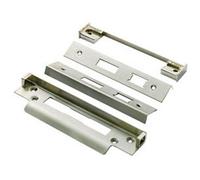 Loops Rebate Kit for BS Cylinder Deadlocks For Double Doors 13mm Satin Steel in Metallics Loops Metallics