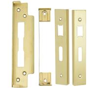 Loops Rebate Kit for BS Lever Sash Locks For Double Doors 13mm Stainless Brass in Metallics Loops Metallics