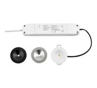 Loops Recessed Emergency Ceiling Guide Light Kit - Daylight White LED - Matt White Loops White