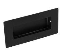 Loops Recessed Sliding Door Flush Pull 102mm X 51mm 12mm Depth Matt Black