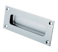 Loops Recessed Sliding Door Flush Pull Handle 100 X 50mm Satin Anodised Aluminium