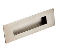 Loops Recessed Sliding Door Flush Pull Handle 180 X 60mm Satin Stainless Steel