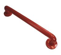 Loops Red Upvc Plastic Bathroom Grab Bar - 450mm Length With Reinforced Fixings For Safety