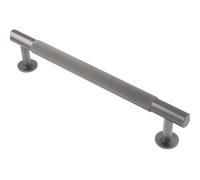 Loops Reeded Lined Bar Door Pull Handle - 190mm X 13mm - 160mm Centres - Anthracite