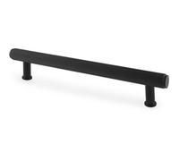 Loops Reeded T Bar Pull Handle - Matt Black 160mm Centres Solid Brass Drawer Lined