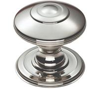 Loops Ring Cabinet Door Knob Rose - 42mm Polished Nickel - Round Cupboard Pull Handle