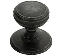 Loops Ringed Tiered Cupboard Door Knob 38mm Diameter Pewter Cabinet Handle