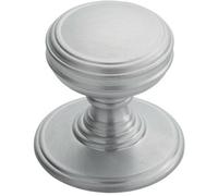 Loops Ringed Tiered Cupboard Door Knob 38mm Diameter Satin Chrome Cabinet Handle