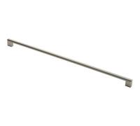 Loops Round Bar Pull Handle 648 X 14mm 608mm Fixing Centres Satin Nickel & Steel