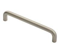 Loops Round D Bar Cabinet Pull Handle 138 X 10mm 128mm Fixing Centres Satin Nickel