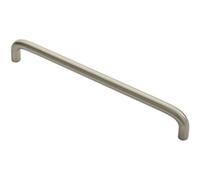 Loops Round D Bar Cabinet Pull Handle 202 X 10mm 192mm Fixing Centres Satin Nickel