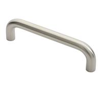 Loops Round D Bar Pull Handle 22mm Dia 225mm Fixing Centres Satin Stainless Steel in Metallics Loops Metallics