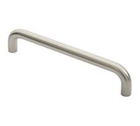 Loops Round D Bar Pull Handle 22mm Dia 300mm Fixing Centres Satin Stainless Steel