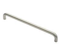 Loops Round D Bar Pull Handle 22mm Dia 450mm Fixing Centres Satin Stainless Steel in Metallics Loops Metallics