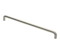 Loops Round D Bar Pull Handle 22mm Dia 600mm Fixing Centres Satin Stainless Steel