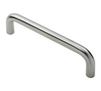 Loops Round D Bar Pull Handle 244 19mm 225mm Fixing Centres Satin Steel
