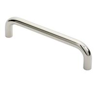 Loops Round D Bar Pull Handle 244 X 19mm 225mm Fixing Centres Bright Steel